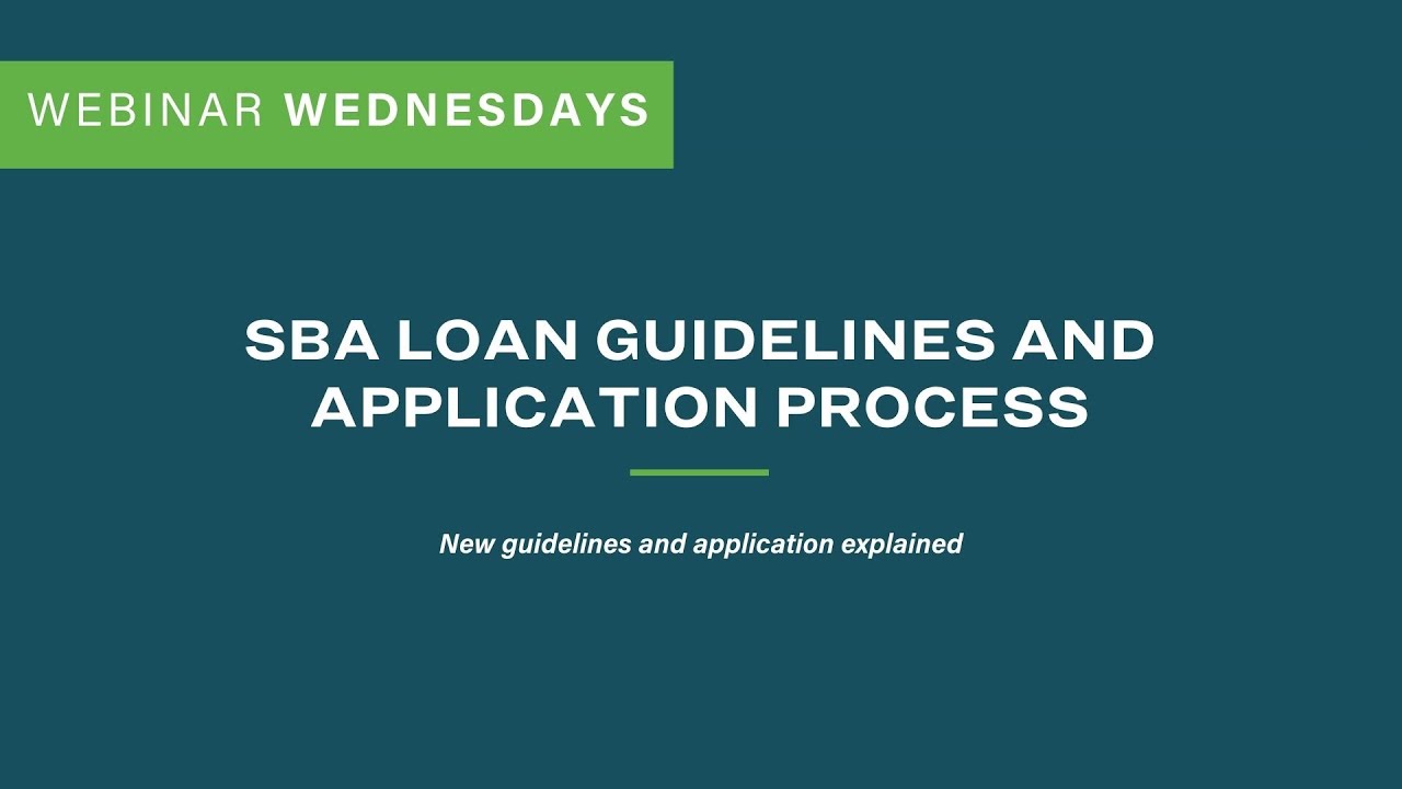 SBA Loan Guidelines And Application Process - YouTube