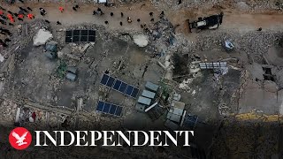 Aerial footage captures earthquake damage in Syria's Idlib