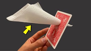 Insane Napkin Through Card Trick! (Revealed)