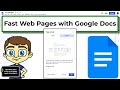 Using Google Docs to Create Web Pages