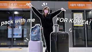 PACK WITH ME FOR KOREA: travel essentials, tips, first day in seoul VLOG