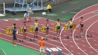 中学男子100m1組 市原ナイター2024