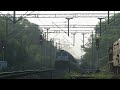 early morning single line crossing on konkan railway