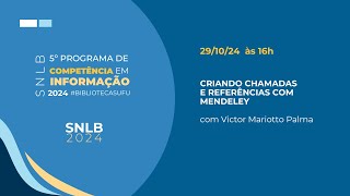 Programa de Competência em Informação (PCI) 5ª edição - Mendeley