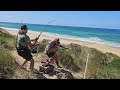 land based shark fishing first for the season