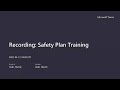 Crisis Safety Plan Training