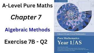 A-Level Pure Maths | Algebraic Methods | Exercise 7B Q2 | Dividing Polynomials | @mathsolver1117