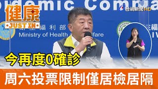 今再度0確診  周六投票限制僅居檢居隔【健康資訊】