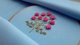 French Roses Dimensional Embroidery - A touch of French charm