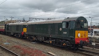 5Z20  LSL green class 20096\u002620107 departing from Crewe UDL with support coach to Crewe H.S