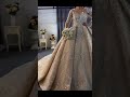 2021 Latest luxury design Amanda Novias heavy beading champagne long sleeve wedding dress online