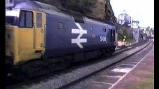 50040 Leviathan at DAWLISH STATION.1986.