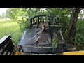 making bank mowing the embankment lot before the hurricane