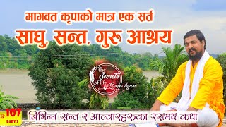 Ep 107 Swami Chakrapani Acharya भागवत कृपाको एक मात्र सर्त गुरु आश्रय | सन्तहरुको रसमय कथा Part 2