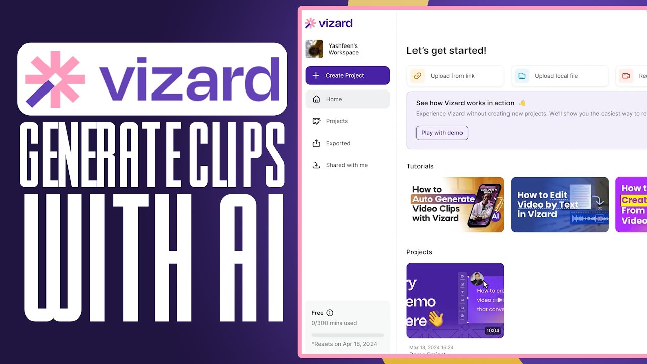 How To Use Vizard Ai 2025 Auto Generate Clips With Ai Youtube