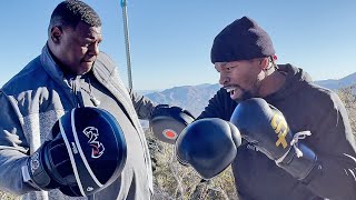 SHAWN PORTER BRUTAL MOUNTAIN TRAINING FOR TERENCE CRAWFORD; UNLEASHES ON MITTS AFTER INCLINE SPRINTS