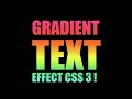 Pure CSS Gradient Text Effects - CSS Text Effects - HTML5  CSS3 Tips and Tricks