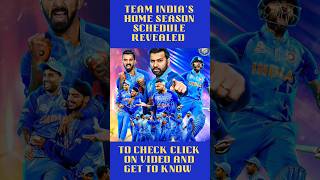 Team India's Home Season 2022-23 | Ft. Srilanka, New Zealand and Australia