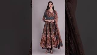 BIBA Anarkali Suit Set || BIBA Black Cotton Anarkali Suit Set || BIBA Anarkali Dress Collection