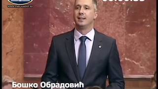 Бошко Обрадовић - Посланичка питања (1. део)