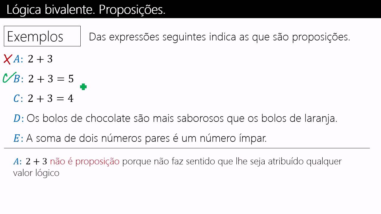 Matemática 10.º Ano - Lógica Bivalente - Proposições - YouTube