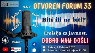 OTVOREN FORUM 33