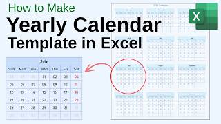 How to Make Yearly Calendar Template in Excel