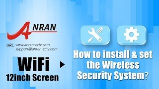 ANRAN 4CH WIFI NVR with 12 Monitor Wireless Security Camera System with 4 Waterproof  outdoor Night