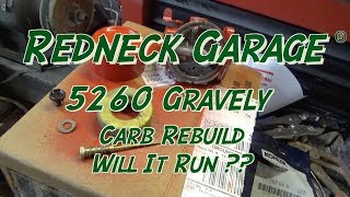 Gravely 5260 Tractor Carb Rebuild - Testing