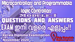 Microcontrollers and Programmable logic Controllers/Module 1/Exam Oriented Class/November 2020