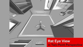 #18 How to Draw a Rat Eye View using 2 Point Perspective