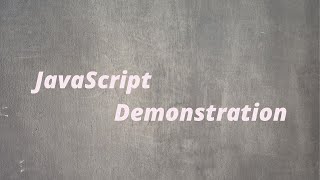 JavaScript Demonstration - Web Programming Using PHP
