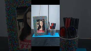 Photo frame making from rice #shorts #diy #crafts #viral #craft #ricecraft #recycling