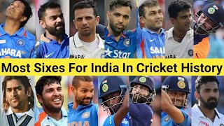 Most Sixes For India In Cricket History 🏏 Top 25 Batsman 🔥 #shorts #rohitsharma #msdhoni #viratkohli