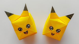 Origami Pikachu Balloon Easy for Kids | How to Make a Paper Pokémon Go | Pokémon Origami Crafts