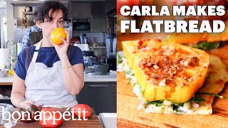 Carla Makes Falafel-Spiced Tomatoes & Chickpeas on Flatbread | From the Test Kit