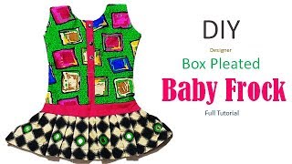 box pleated baby frock