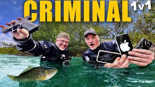 Police Called After Finding This Underwater! (1v1 Scuba Diving Challenge)