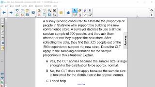 AP Stats Central Limit Theorem Q50