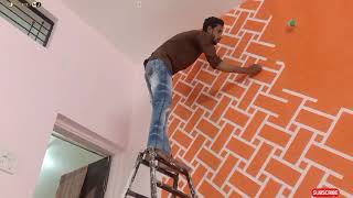 How To Wall Paint Design // Wall Design Wark // Wall Paint Design // asian paint design //