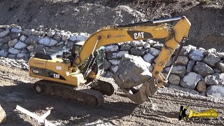 Caterpillar 323D Excavator Posing Big Rocks #caterpillar #excavator