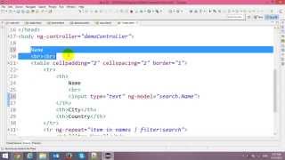 Render JSON and Filter in Table using AngularJS