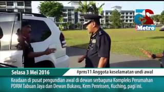 #PRNS11: Suasana di pusat pengundian awal di Kuching