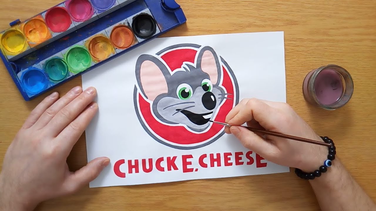 Chuck E. Cheese Logo - Painting - YouTube