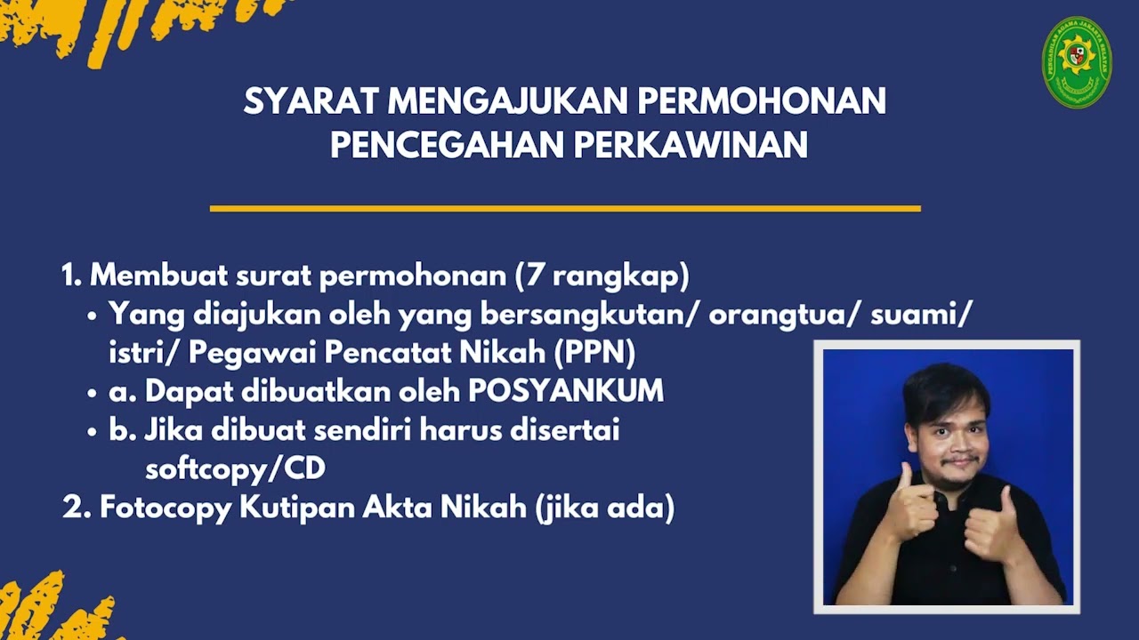 Bahasa Isyarat Panduan Persyaratan Pendaftaran Perkara Di Pengadilan ...