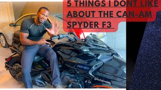 5 Things I Don’t Like About The Can-Am Spyder F3