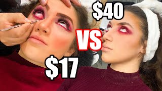 CHEAP vs EXPENSIVE VALENTINES MAKEUP