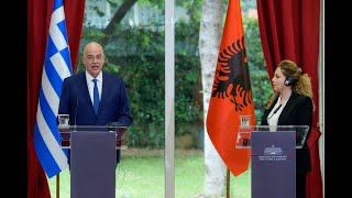 Δήλωση ΥΠΕΞ, Ν. Δένδια, μετά τη συνάντηση με την Αλβανή ΥΠΕΞ Olta Xhaçka. (Τίρανα, 23/5/22)