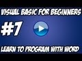 Visual Basic Tutorial - #7 - If, Elseif, Then, Endif, Rnd, Statements