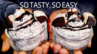 Make this easy delicious oreo dessert with just oreo and cream!! 😁 You will make this everyday!!